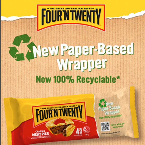 Four'N Twenty Wrapper now 100% Recyclable