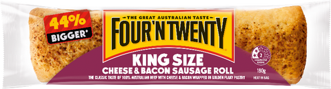 King Size Cheese and Bacon Sausage Roll