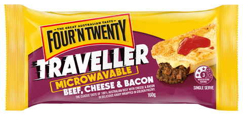 Microwavable Traveller Beef Cheese and Bacon